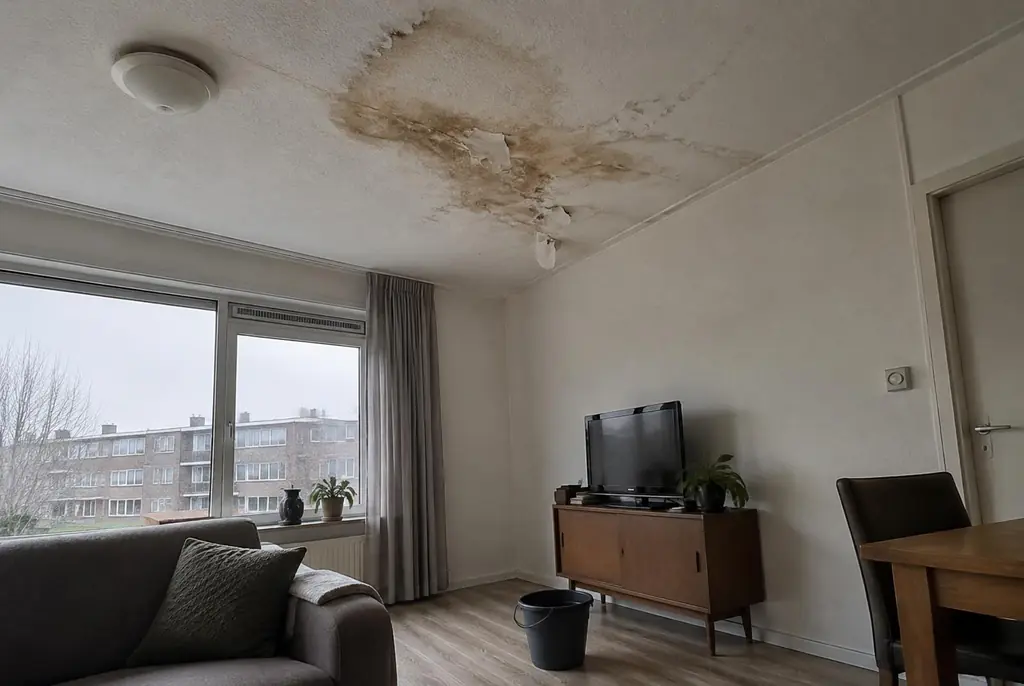 Lekdetectie Soest – vochtplek op het plafond onder een badkamer